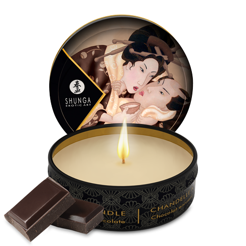 Mini bougie de massage - Excitation Chocolat enivrant - Shunga