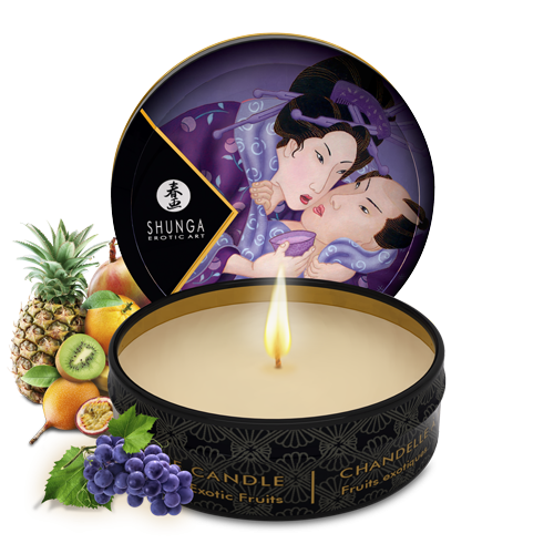 Mini bougie de massage - Libido Fruits exotiques - Shunga