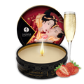 Mini bougie de massage - Vin pétillant à la fraise - Shunga