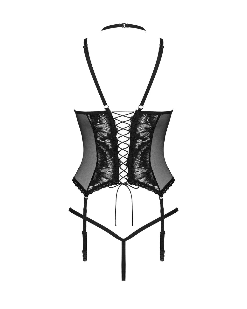Alessya Corset et string noir - vue 8