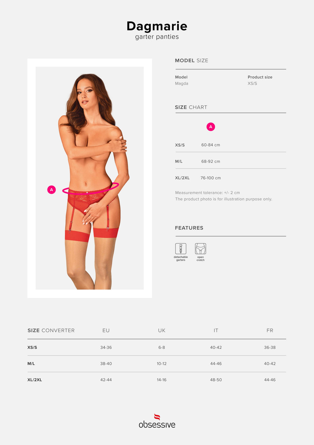 Dagmarie Culotte jarretière Rouge - vue 13