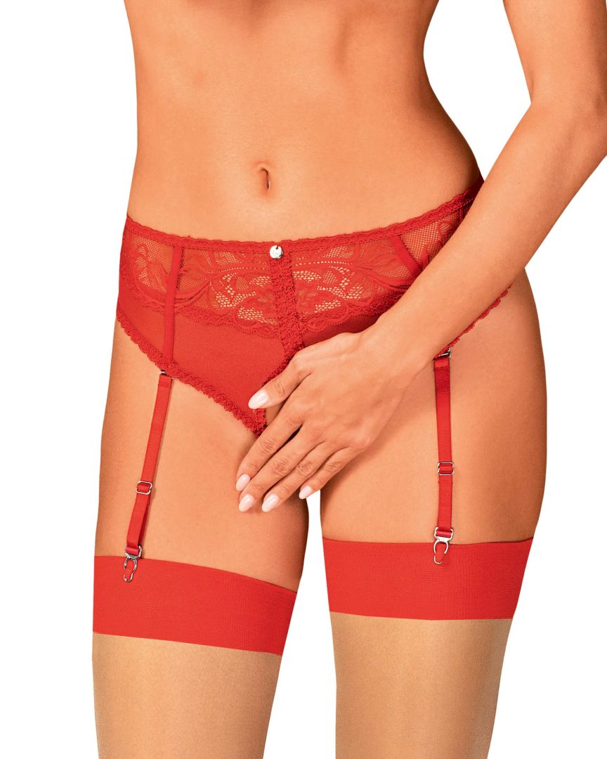 Dagmarie Culotte jarretière Rouge - Obsessive