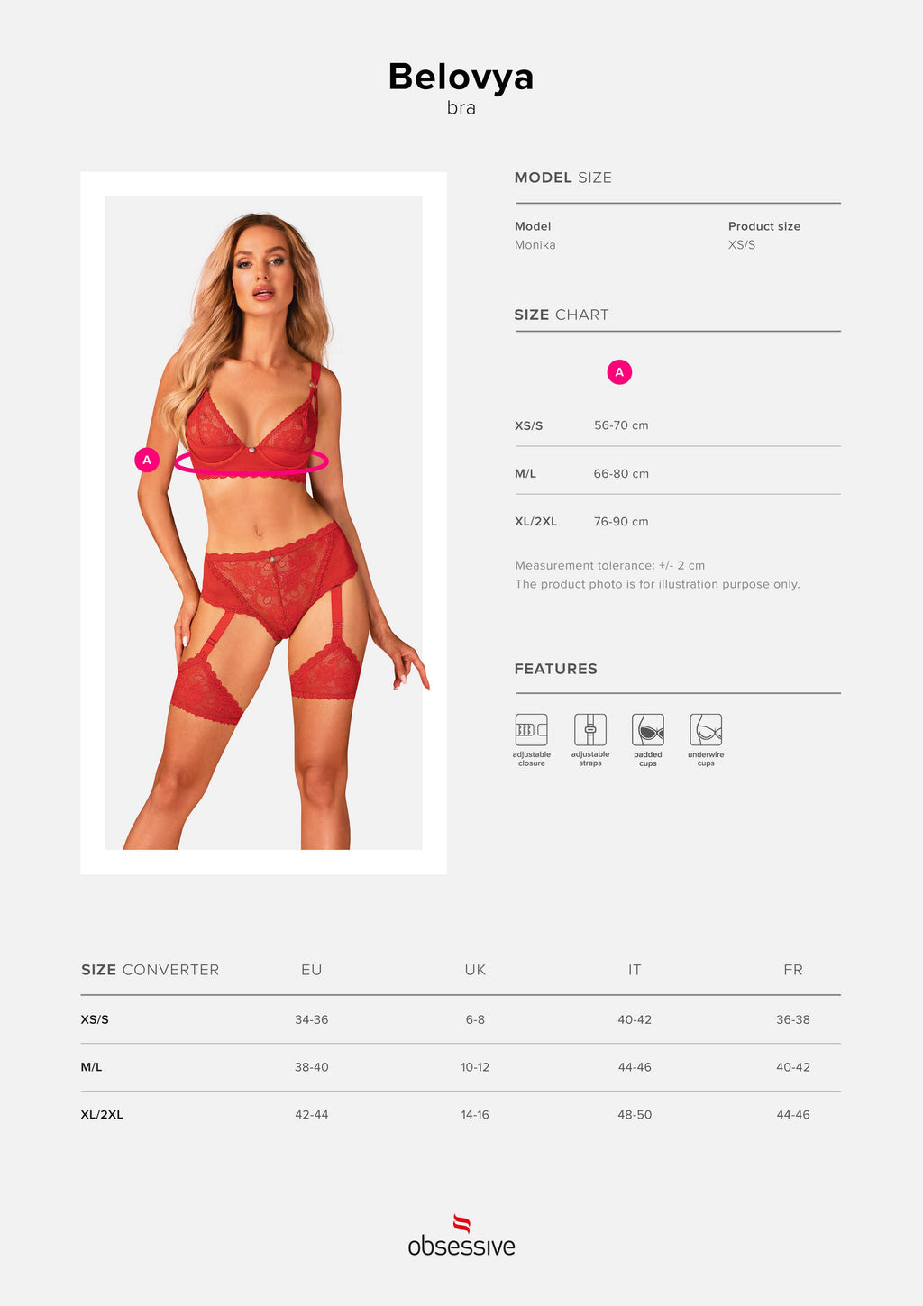 Belovya Soutien-gorge - Rouge - vue 13