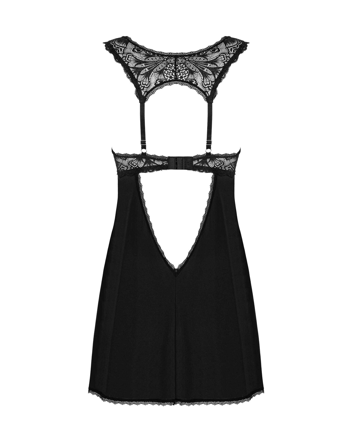 Donna Dream babydoll et String - Noire - vue 8