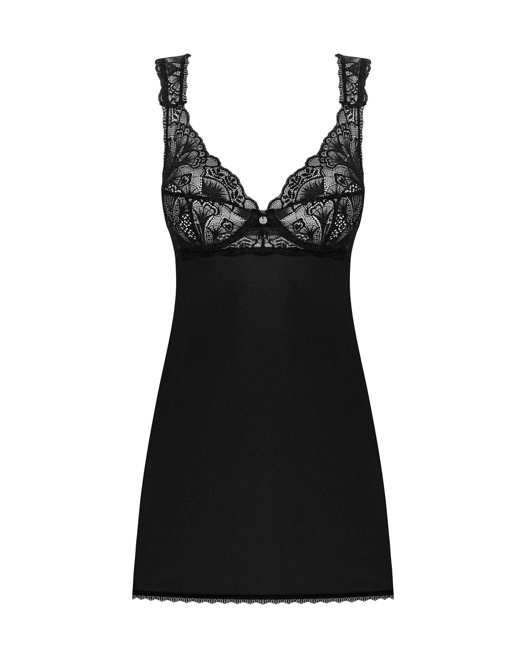 Donna Dream babydoll et String - Noire - vue 7