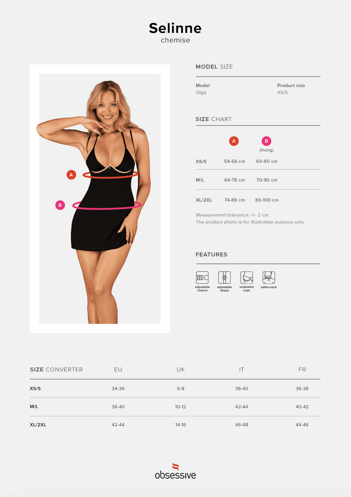 Selinne nuisette et String - Noire - vue 9