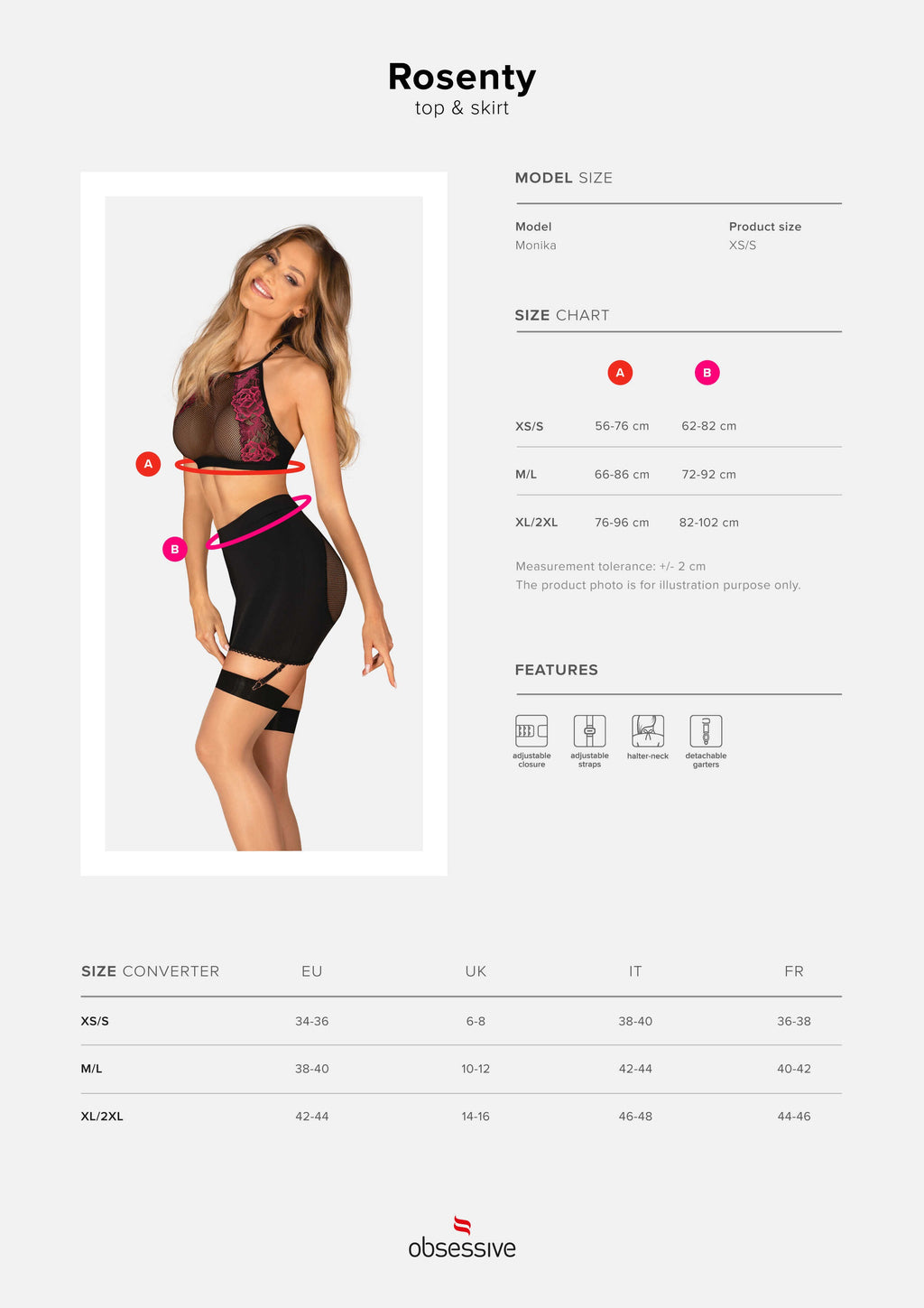 Rosenty ensemble Top et Jupe - Noir - vue 9