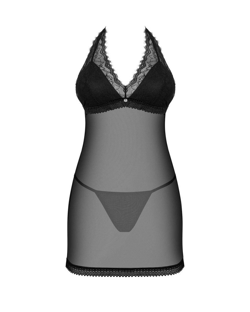 Medilla nuisette et string - Noire - vue 7
