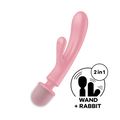 Triple lover Rabbit et Wand Satisfyer - Rose - Satisfyer