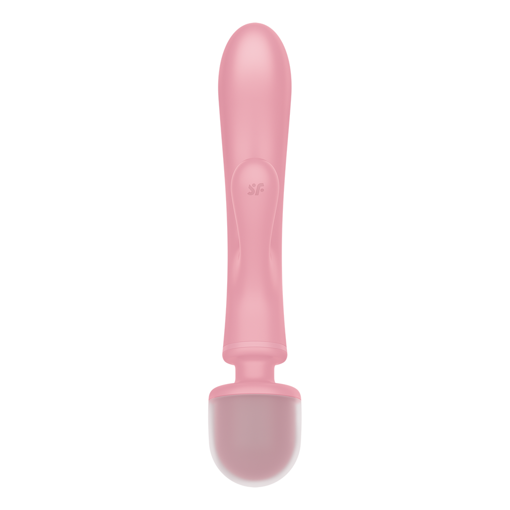 Triple lover Rabbit et Wand Satisfyer - Rose - vue 7