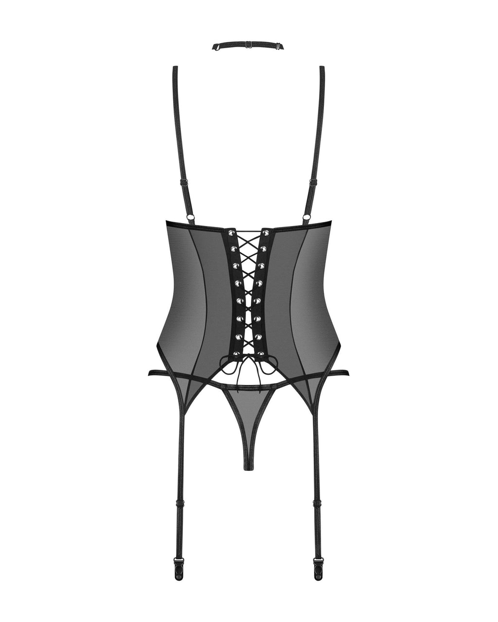 Donarella corset et string - Noir NP - vue 7
