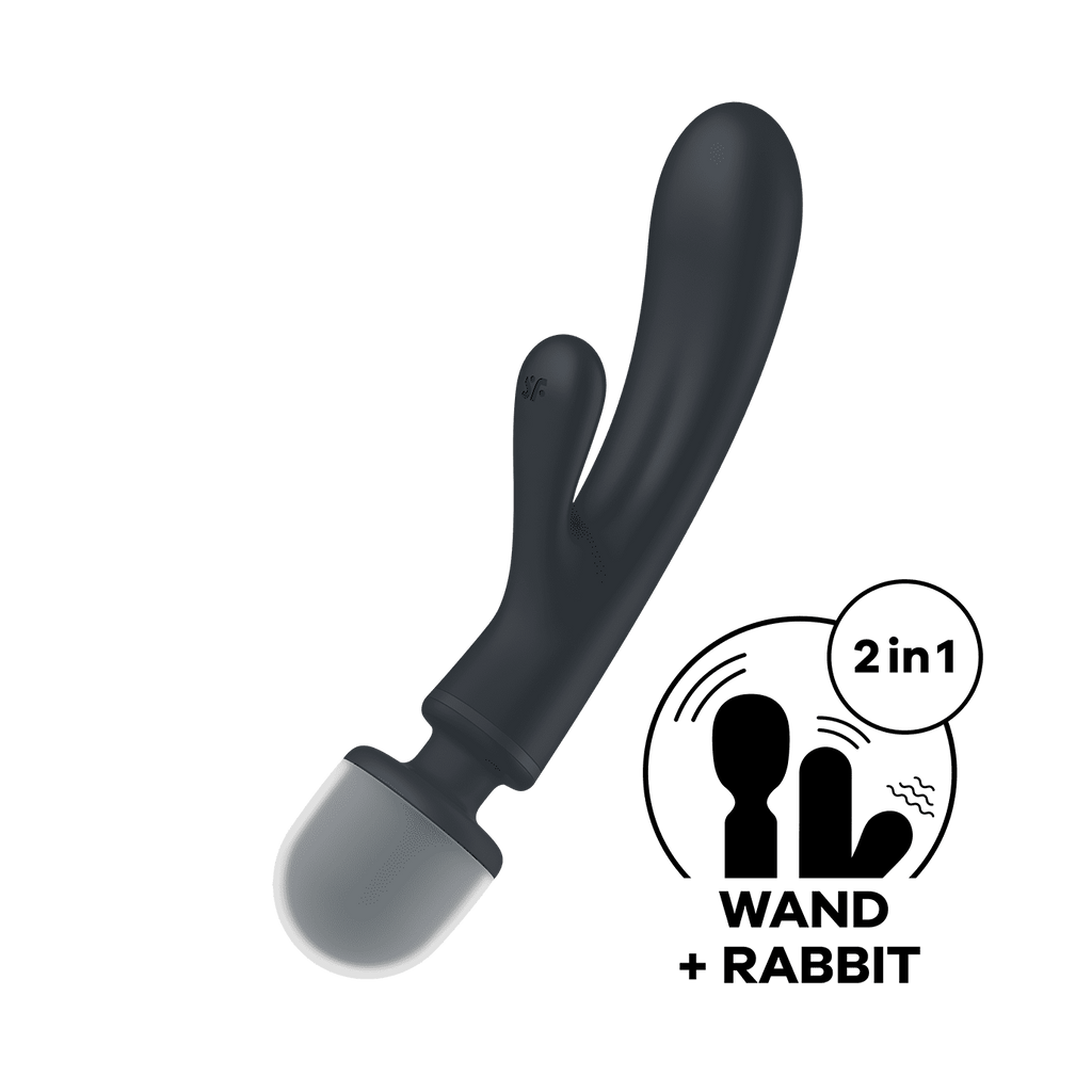 Triple lover Rabbit et Wand Satisfyer - Noir - Satisfyer