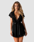 810-PEI-1 Peignoir - Noir - Obsessive