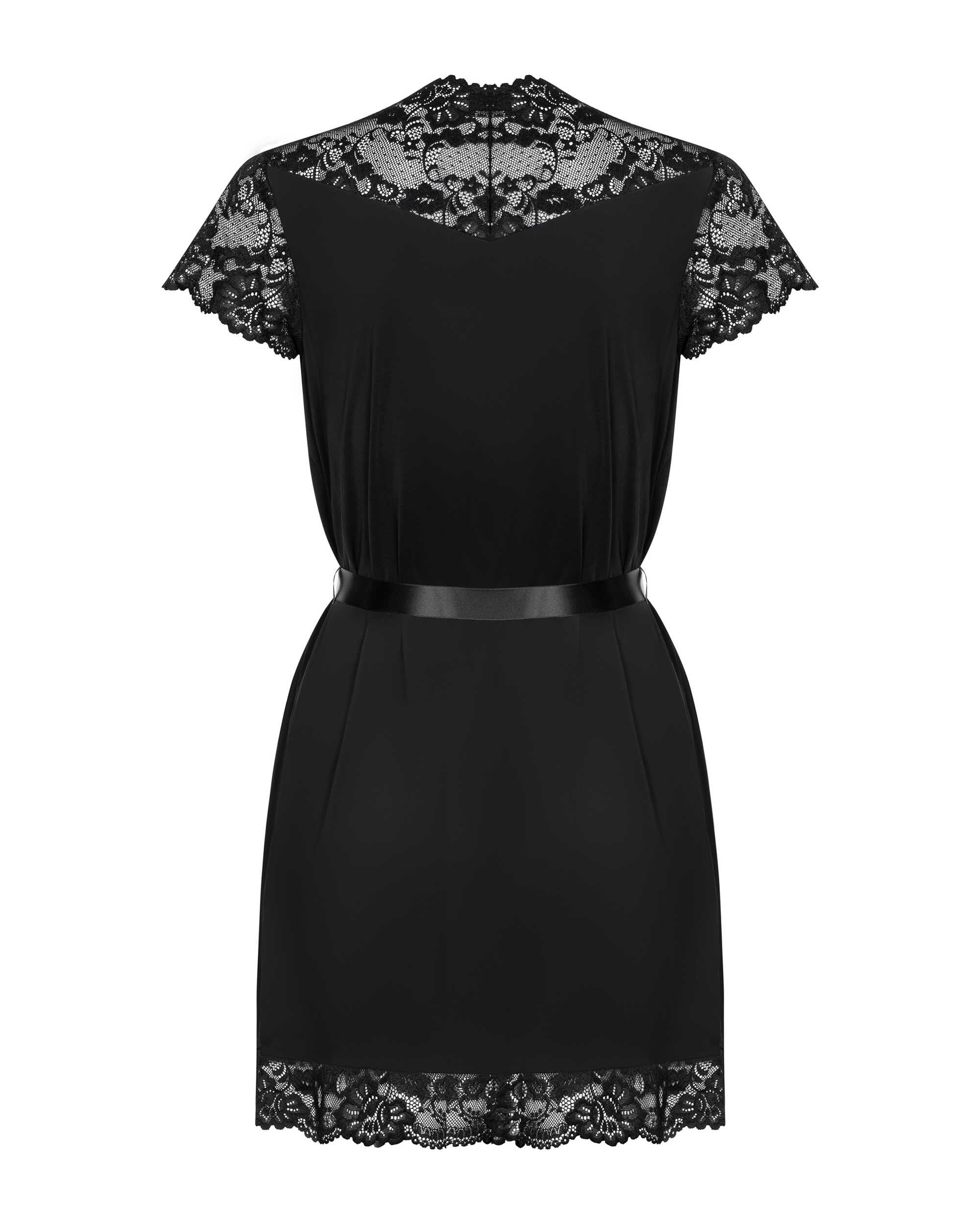 810-PEI-1 Peignoir - Noir - vue 3