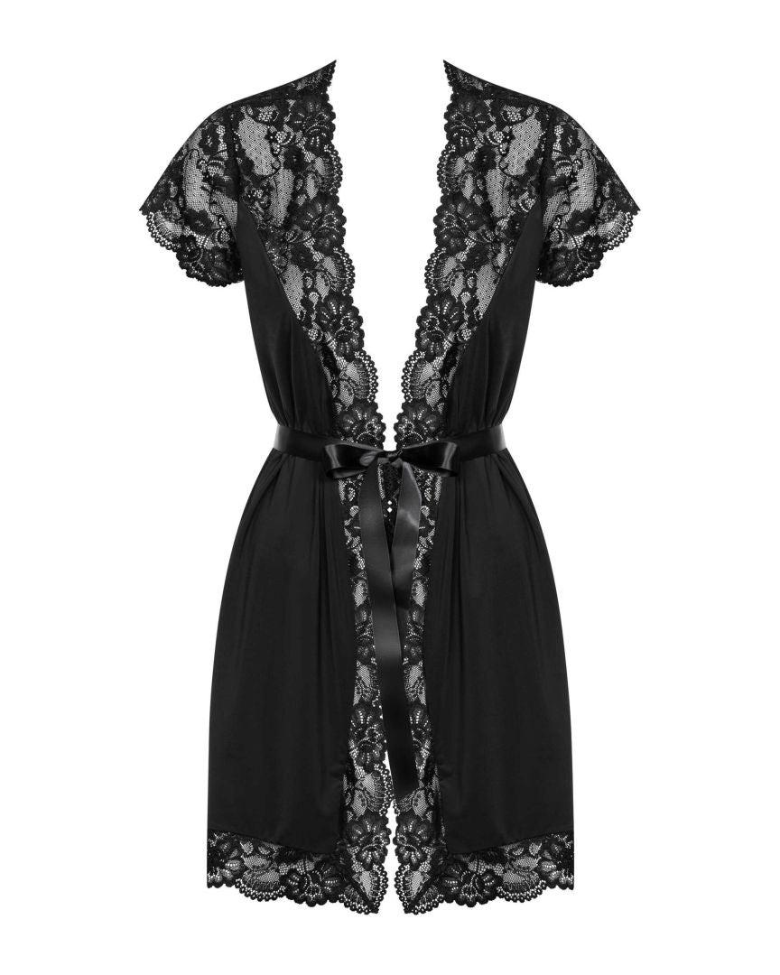 810-PEI-1 Peignoir - Noir - vue 4