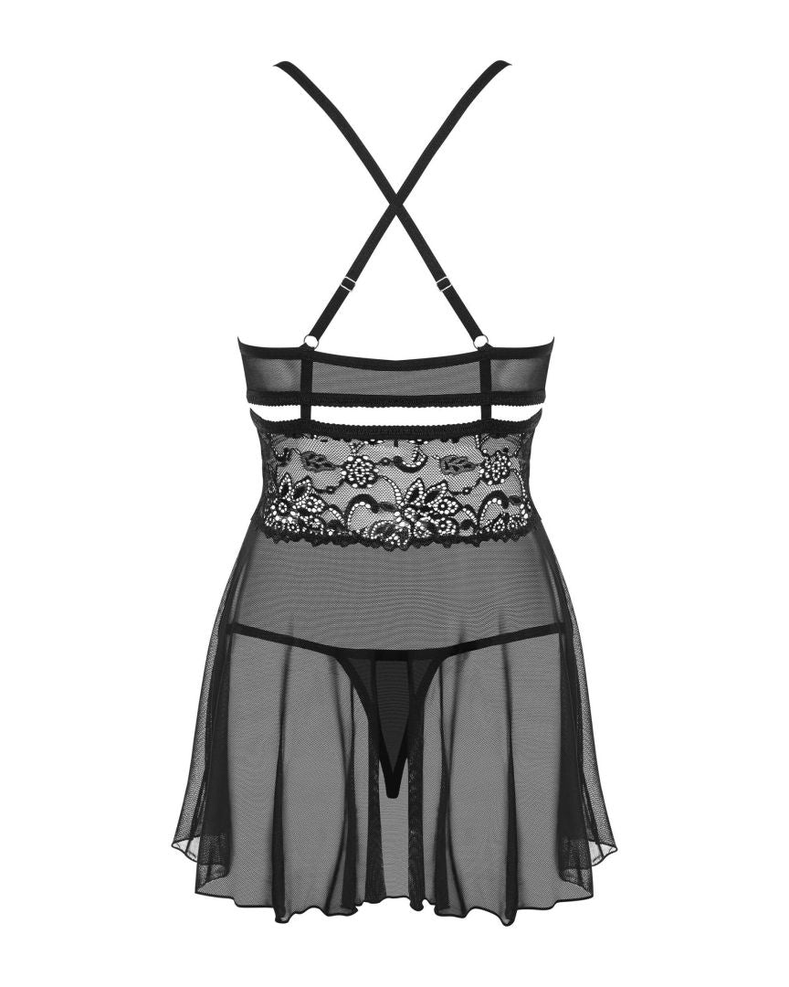 838-BAB-1 babydoll - Noir - vue 4