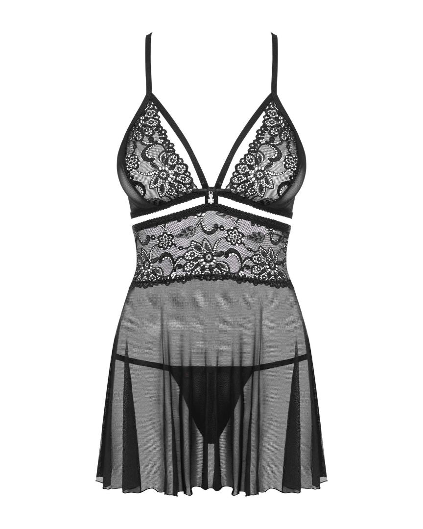 838-BAB-1 babydoll - Noir - vue 5