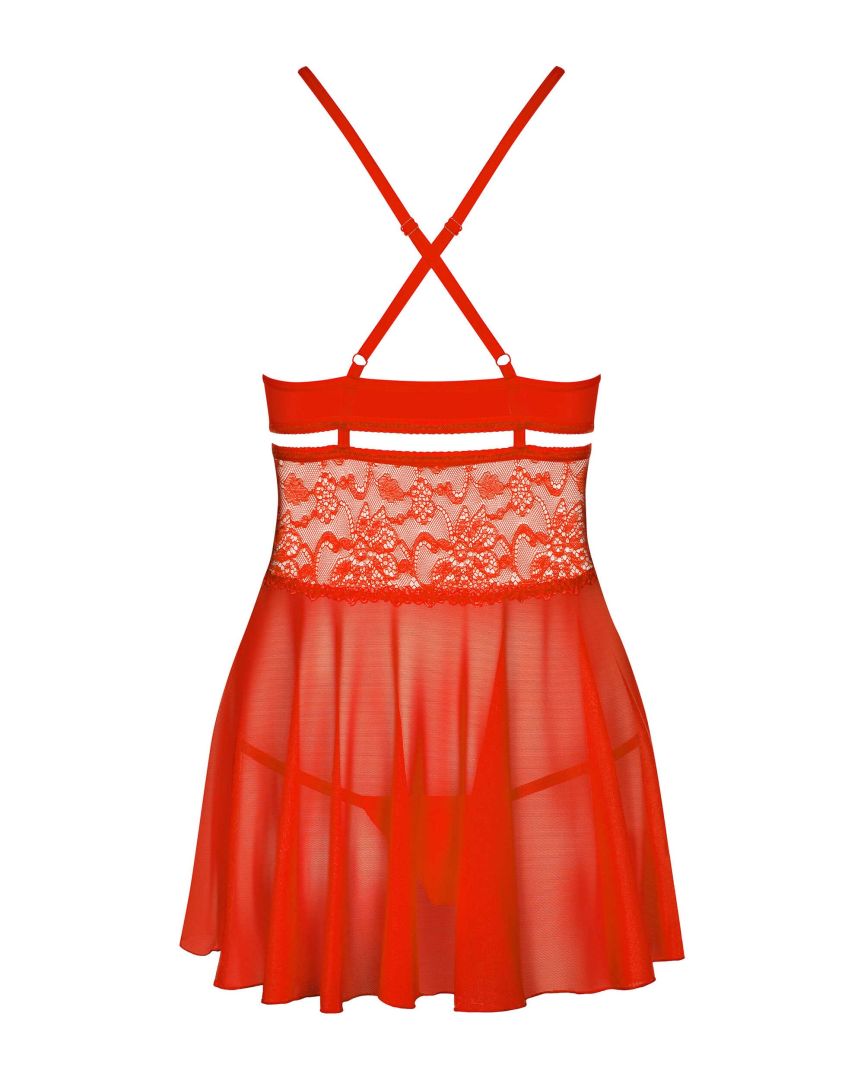 838-BAB-3 Babydoll - Rouge - vue 4