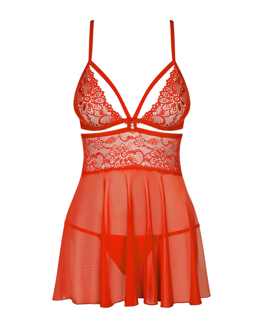 838-BAB-3 Babydoll - Rouge - vue 5