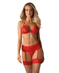 838-SEG-3 Ensemble 3 pcs - Rouge - Obsessive