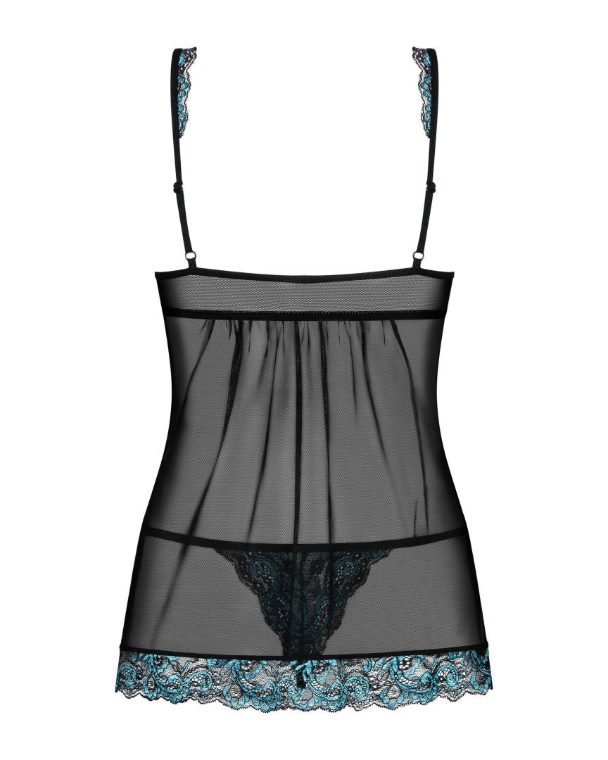Amanta Babydoll - Noir et Turquoise - vue 5