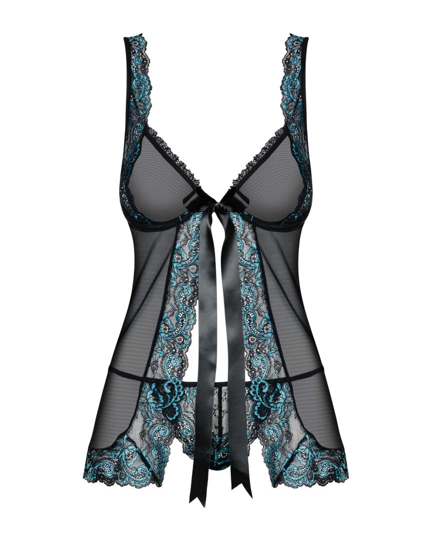Amanta Babydoll - Noir et Turquoise - vue 6