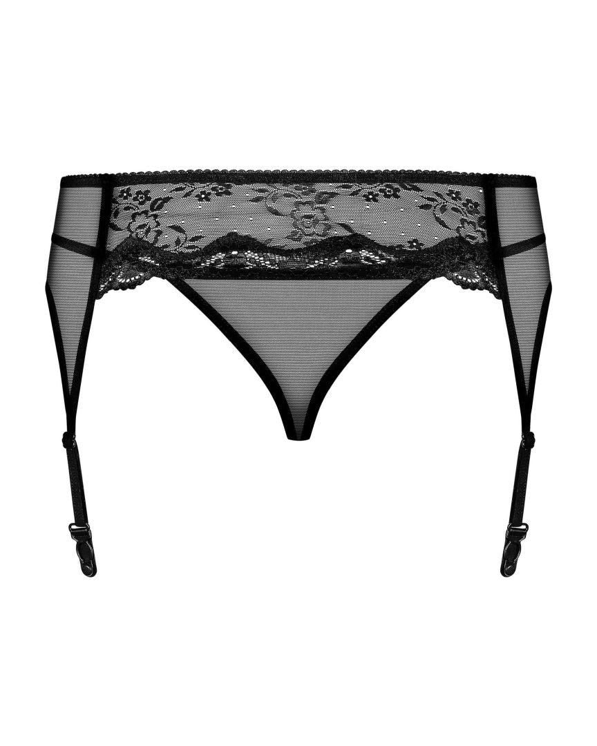 Charms Porte-jarretelles et String - Noir - vue 5