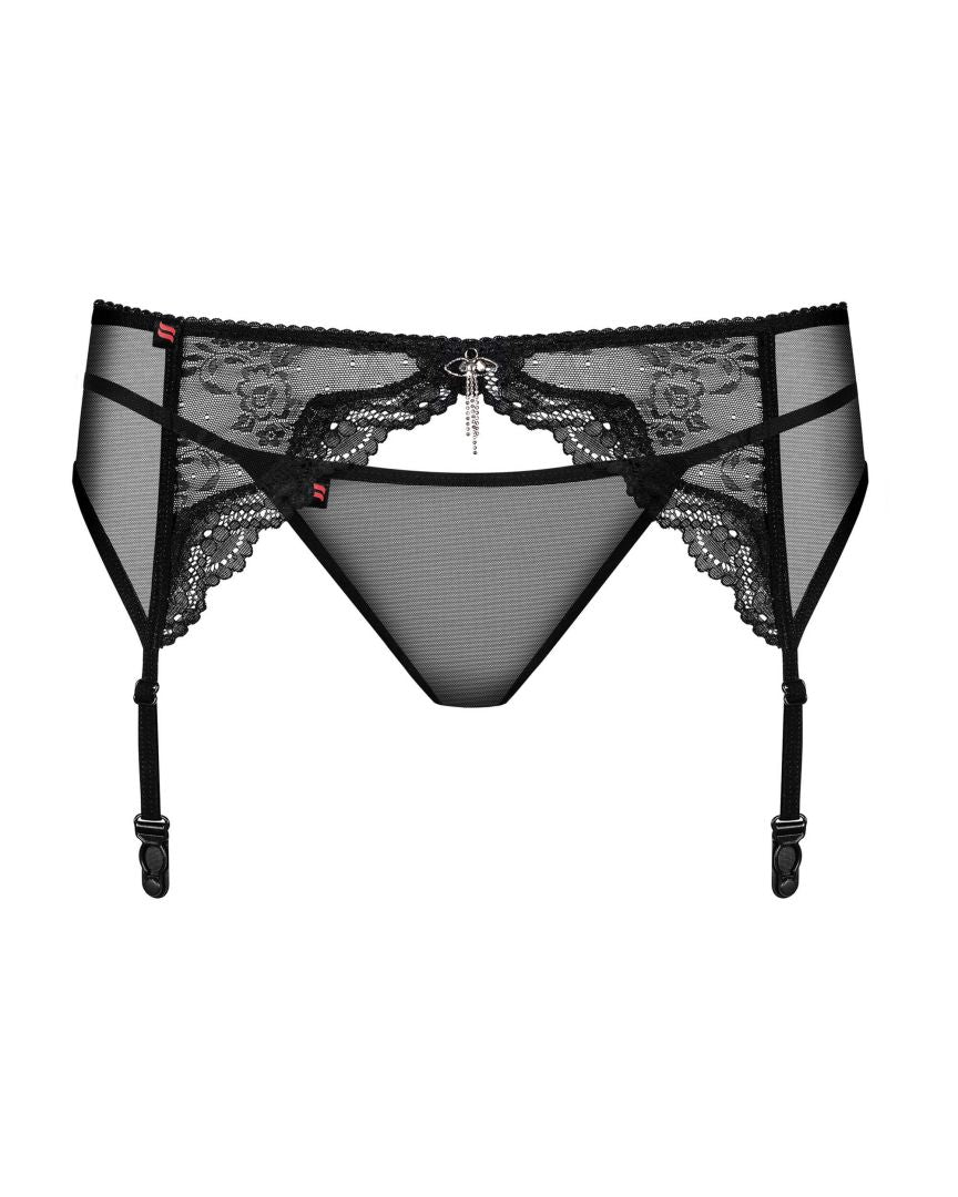 Charms Porte-jarretelles et String - Noir - vue 6