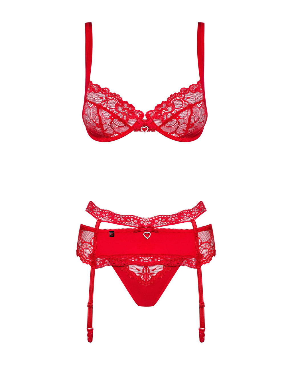 Heartina Ensemble 3 pcs - Rouge - vue 5