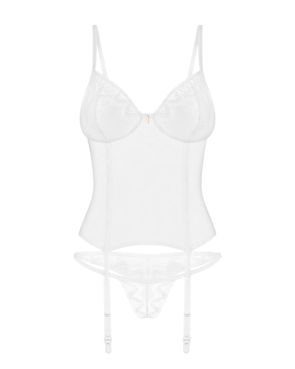 Alissium corset et string - Blancs - vue 8