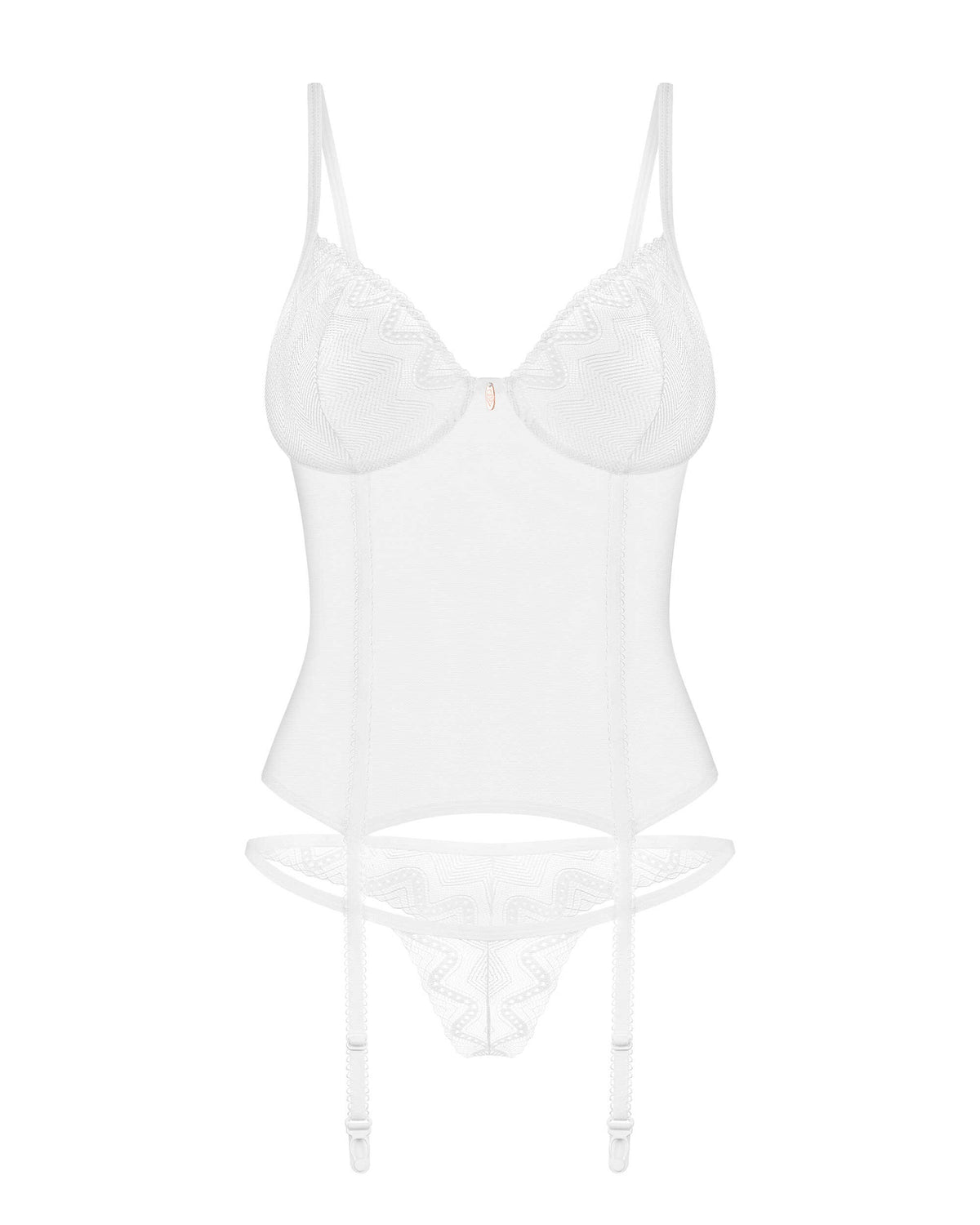 Alissium corset et string - Blancs - vue 8