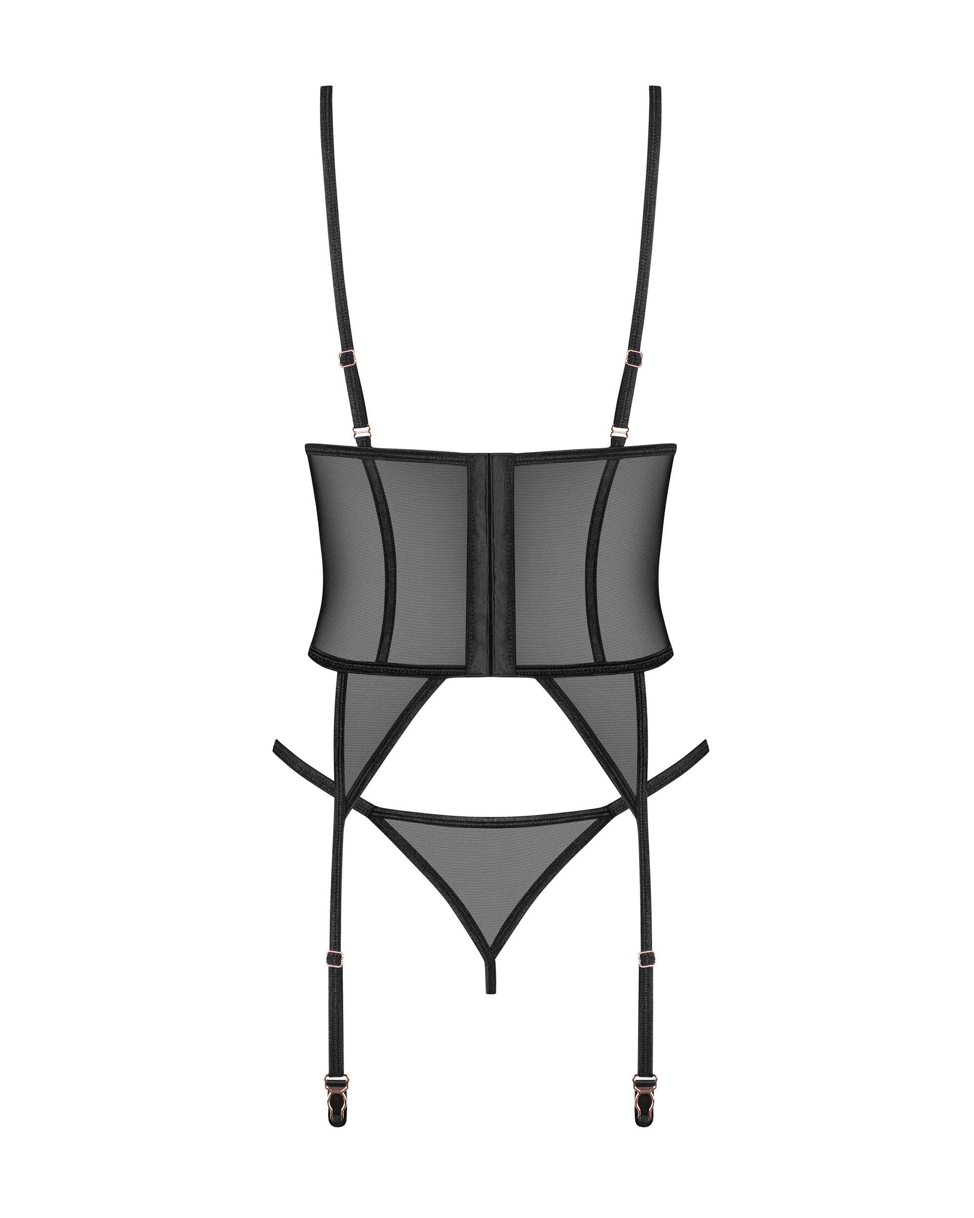 Euridia corset et string - Noirs - vue 5