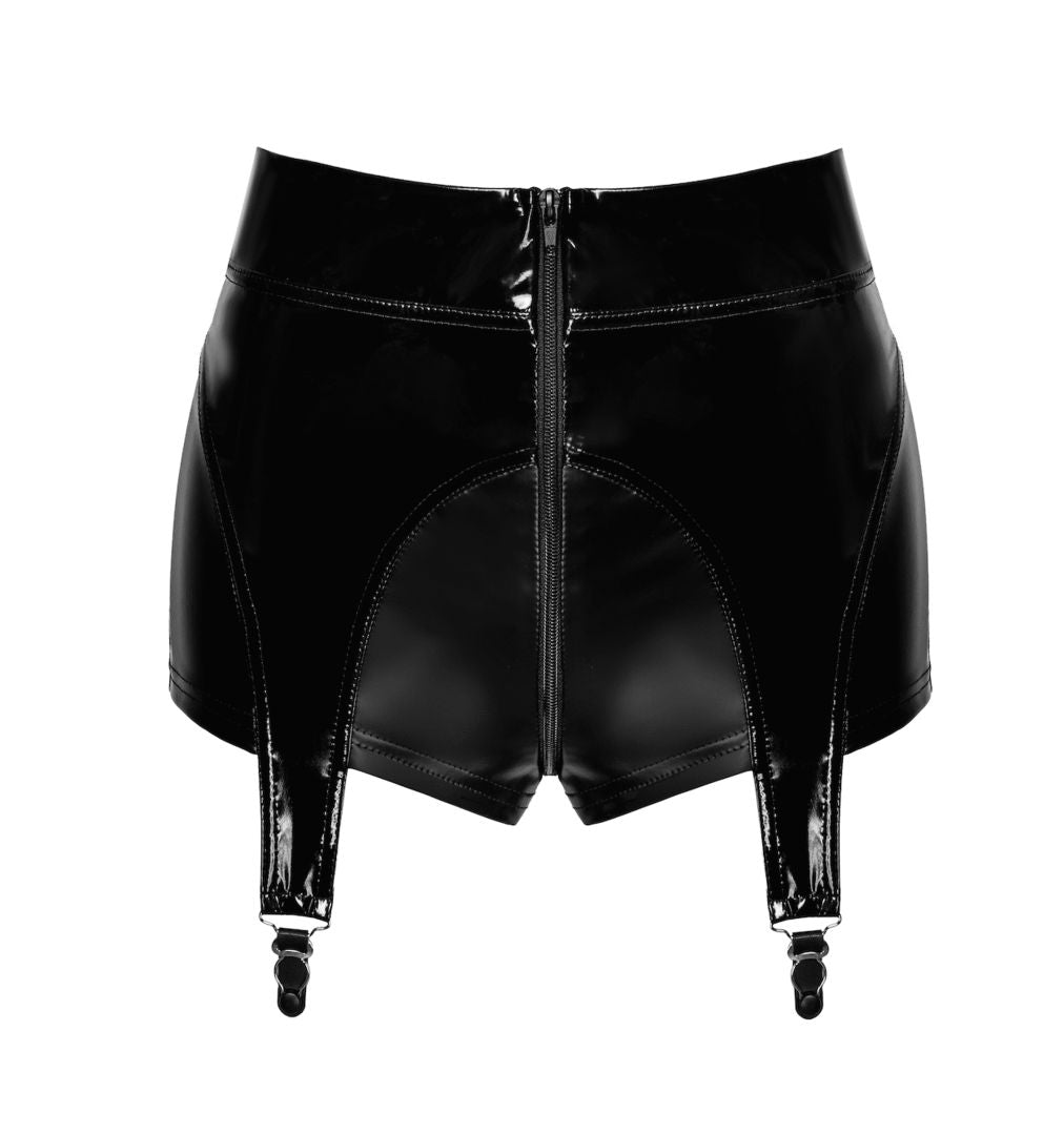 F325 Short porte-jarretelles en vinyle et wetlook - vue 6