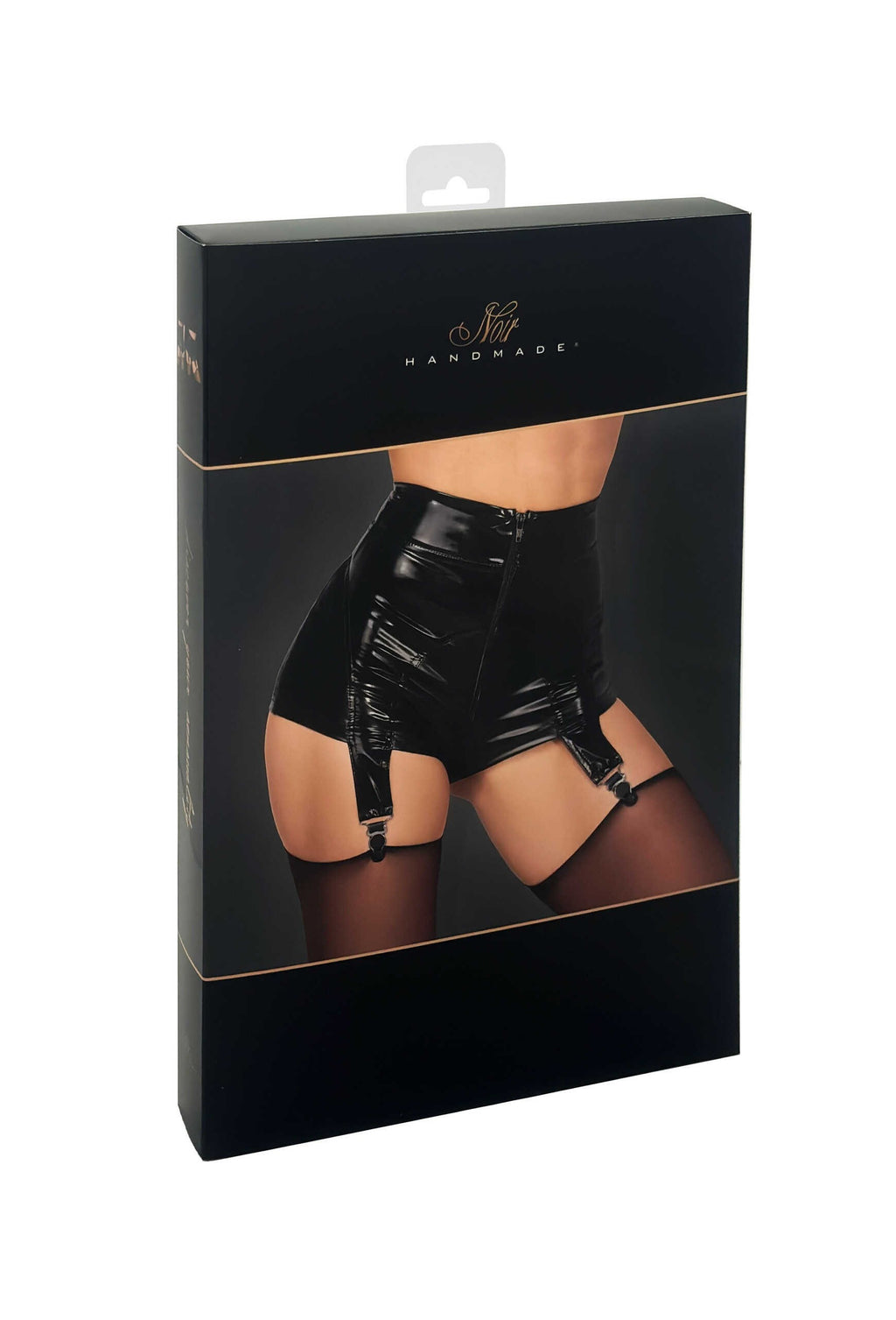 F325 Short porte-jarretelles en vinyle et wetlook - vue 8
