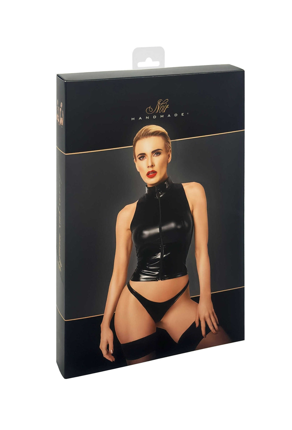 F324 Glam Top wetlook avec corset en vinyle - vue 7