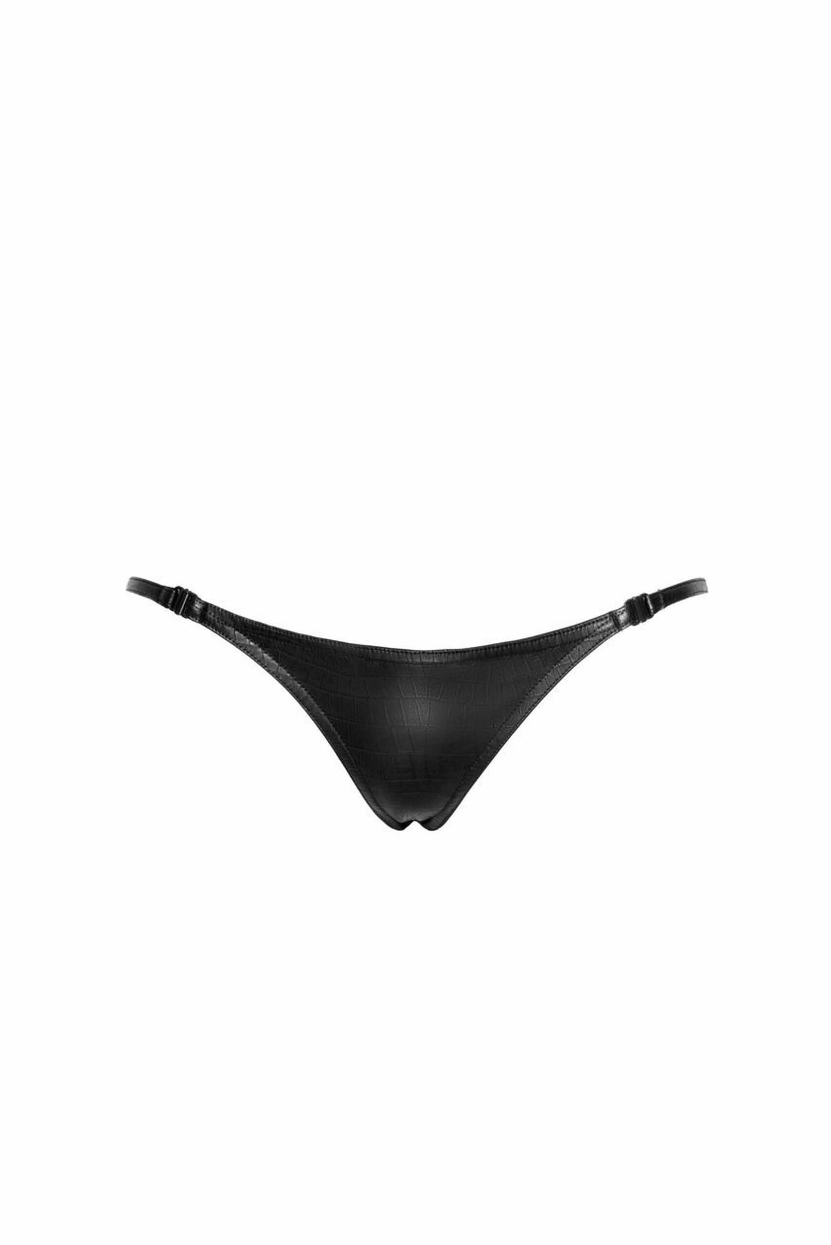 P012 String en crocodile sauvage avec double ouverture - vue 5