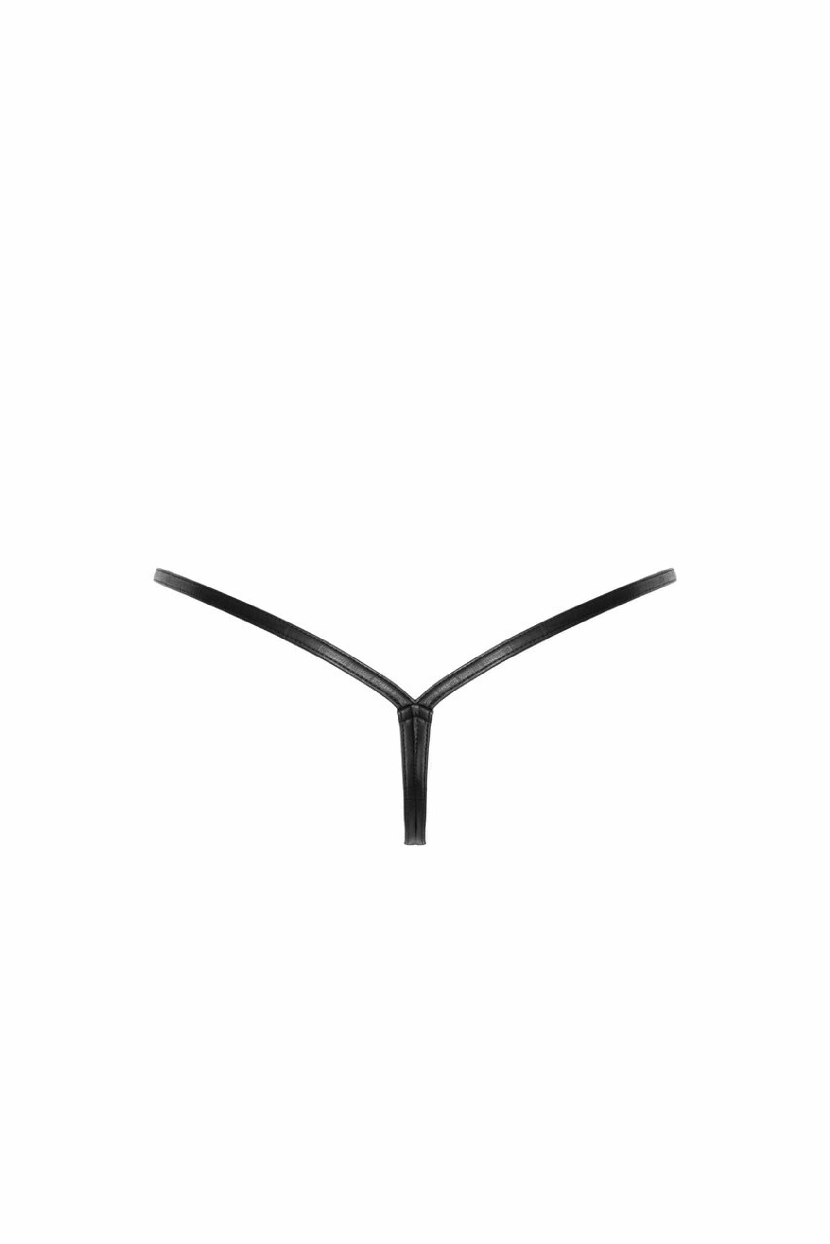 P012 String en crocodile sauvage avec double ouverture - vue 6