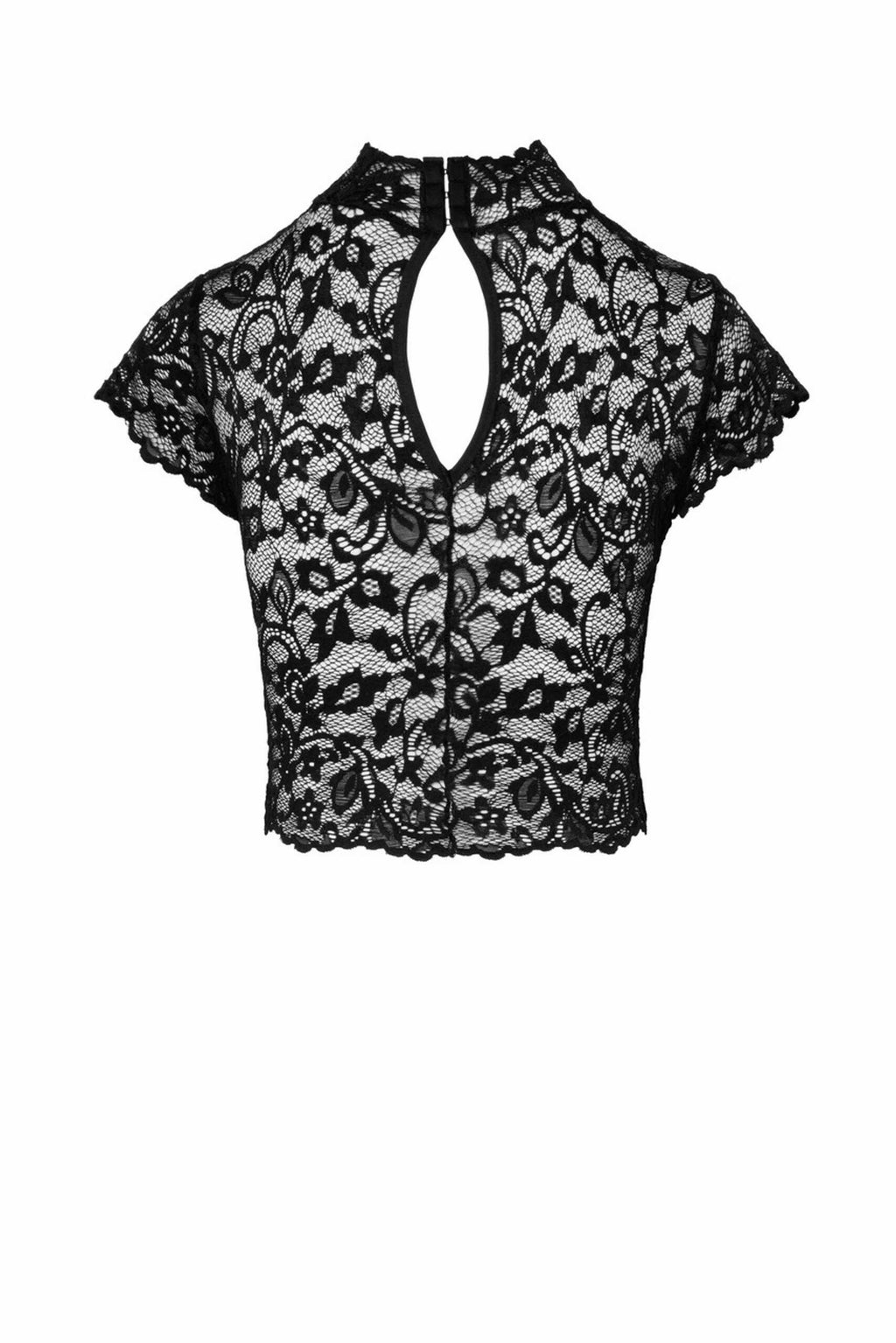 F303 Essence Top en dentelle avec col montant - vue 5