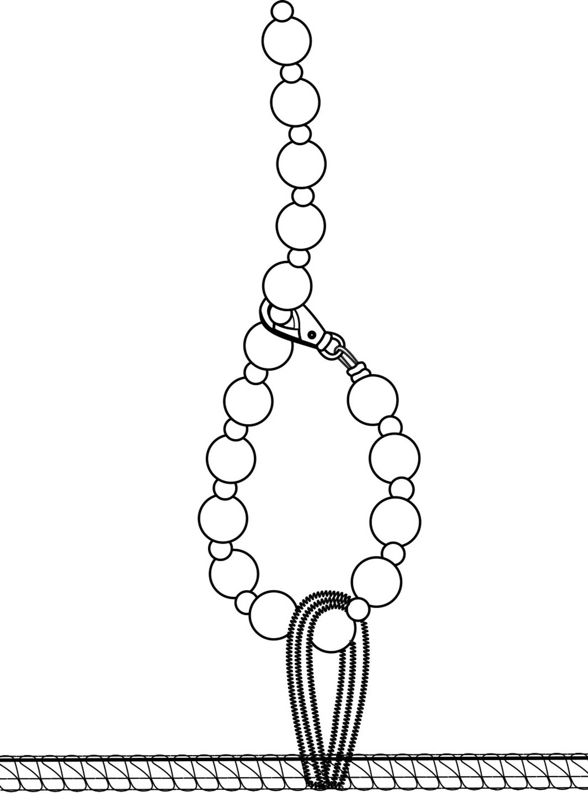F297 Libido Body avec col, chaîne de perles et jarretière - vue 4