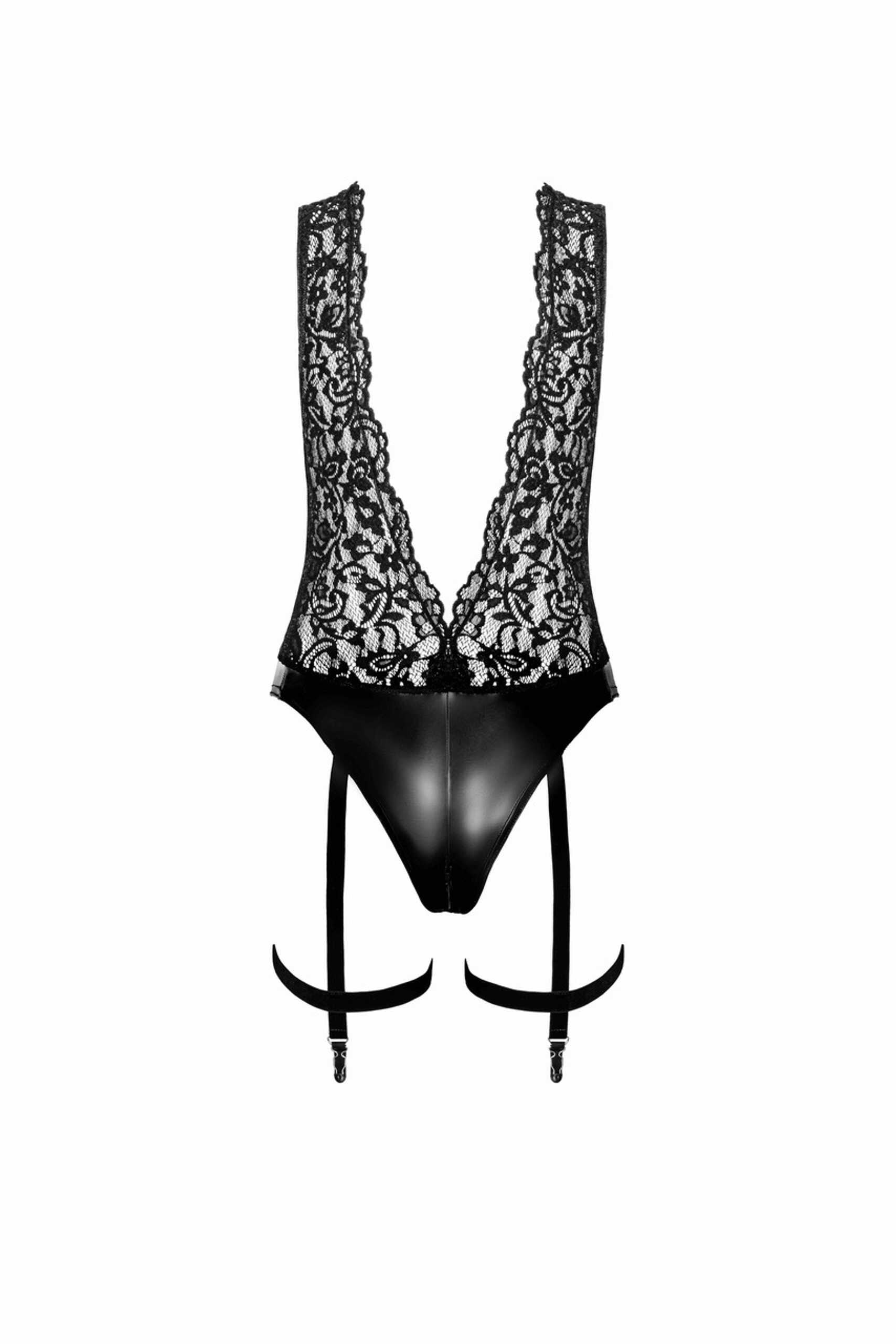 F297 Libido Body avec col, chaîne de perles et jarretière - vue 6