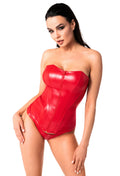 F355 Corset Mysteria Rouge - Noir Handmade