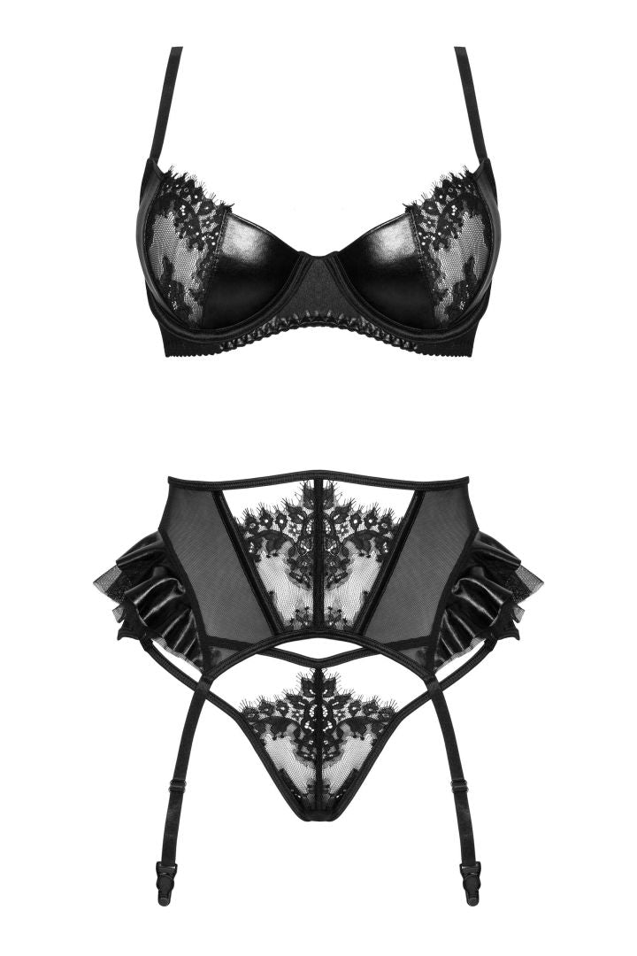 Rafaella ensemble wetlook - noir - vue 7