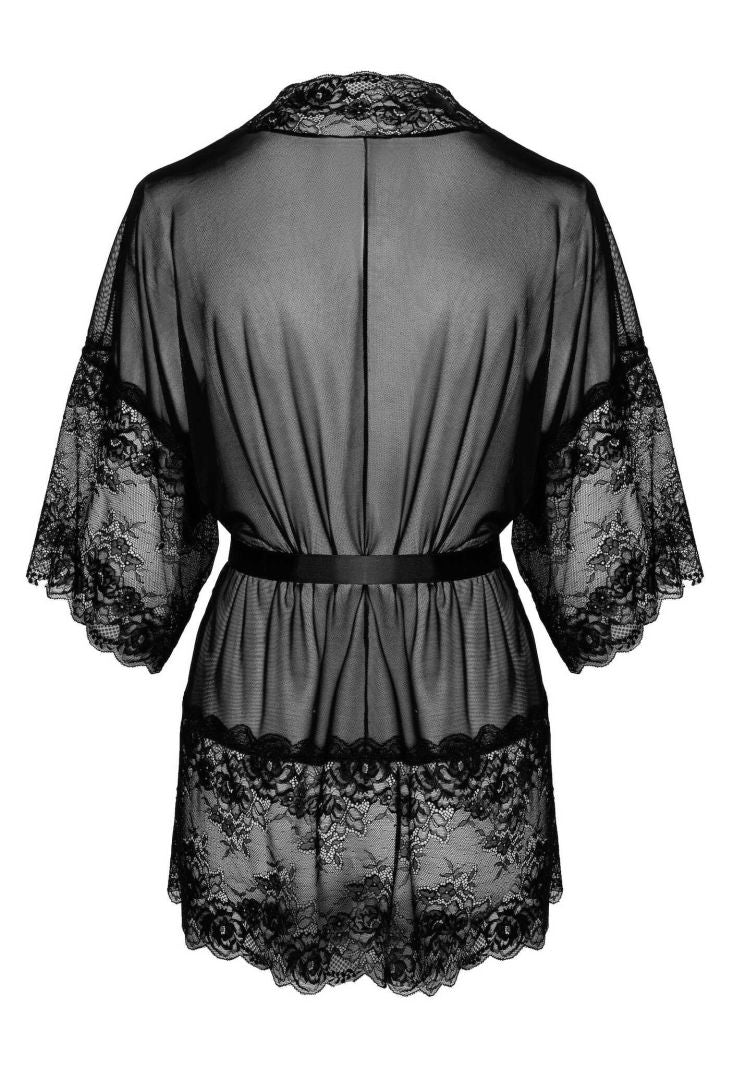 Midnight kiss 245 Kimono - noir - vue 6