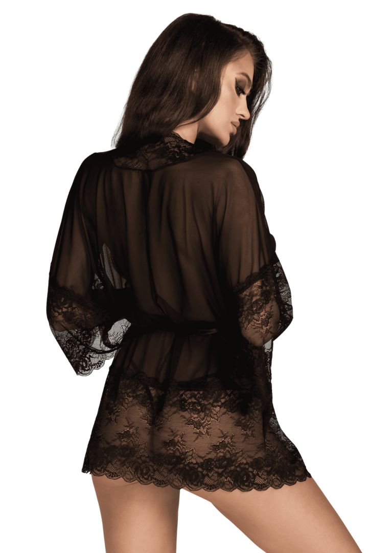 Midnight kiss 245 Kimono - noir - vue 3