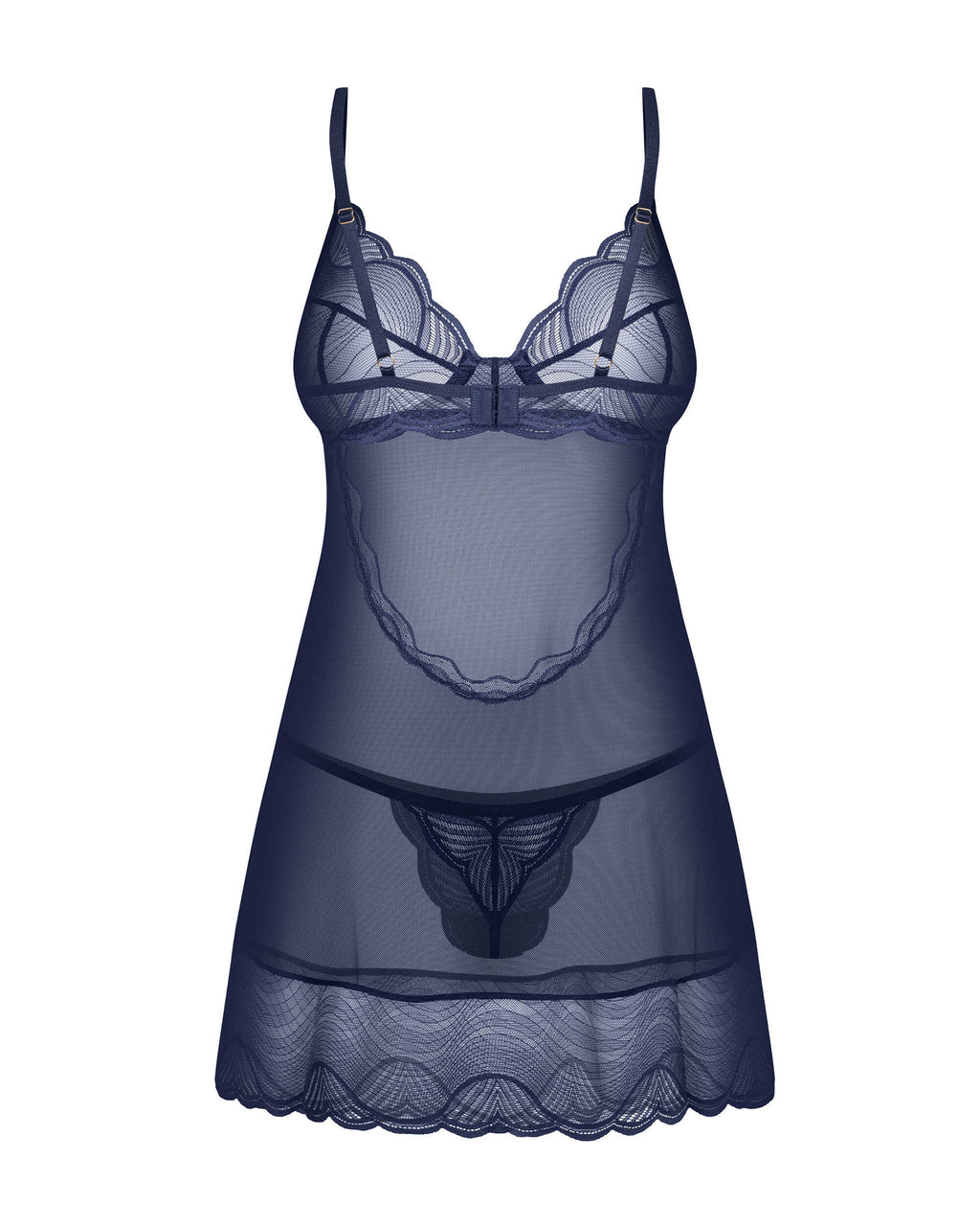 Nightly Blue nuisette et string - Bleu - vue 5