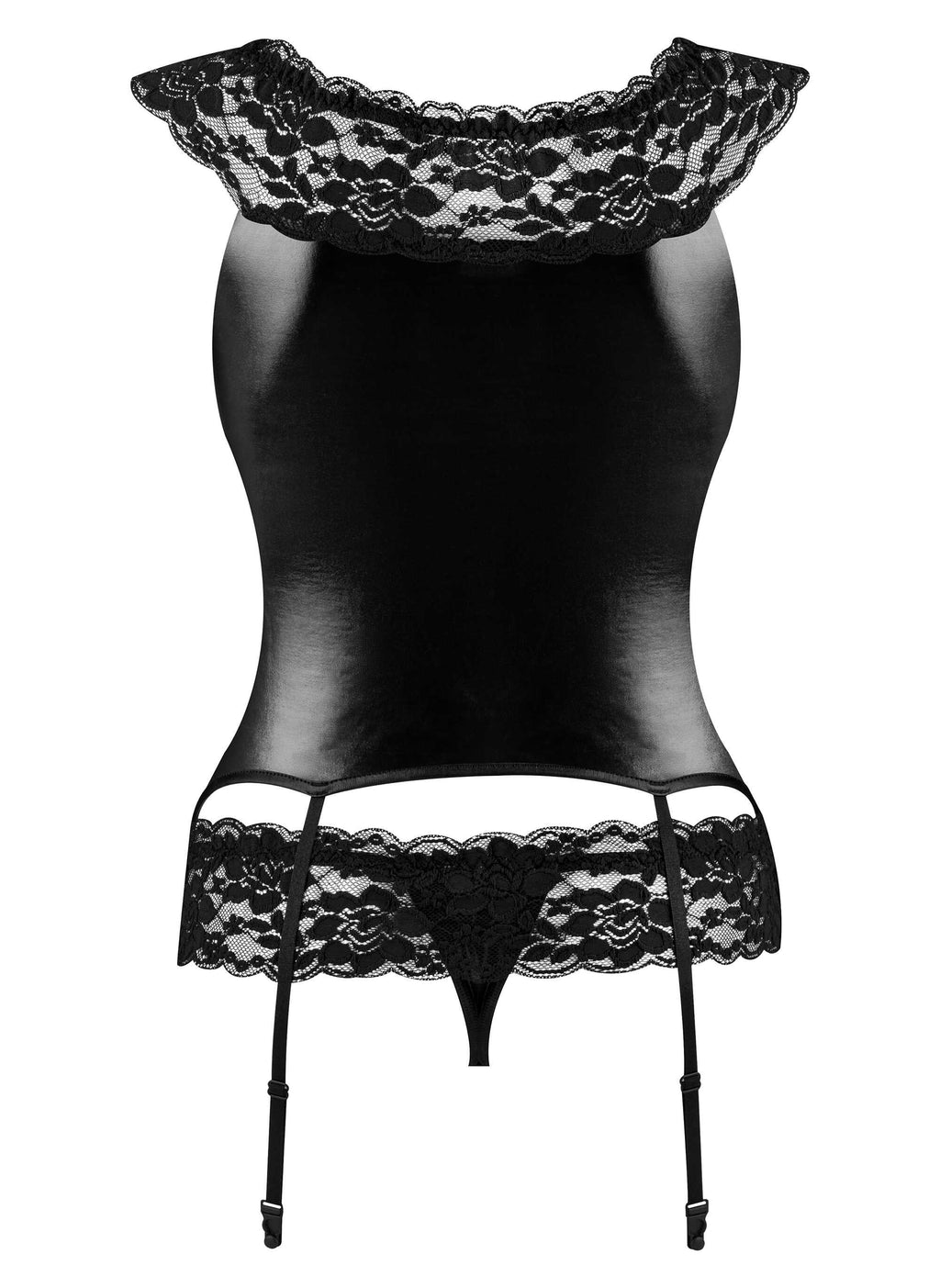 Raven ensemble wetlook - noir - vue 8
