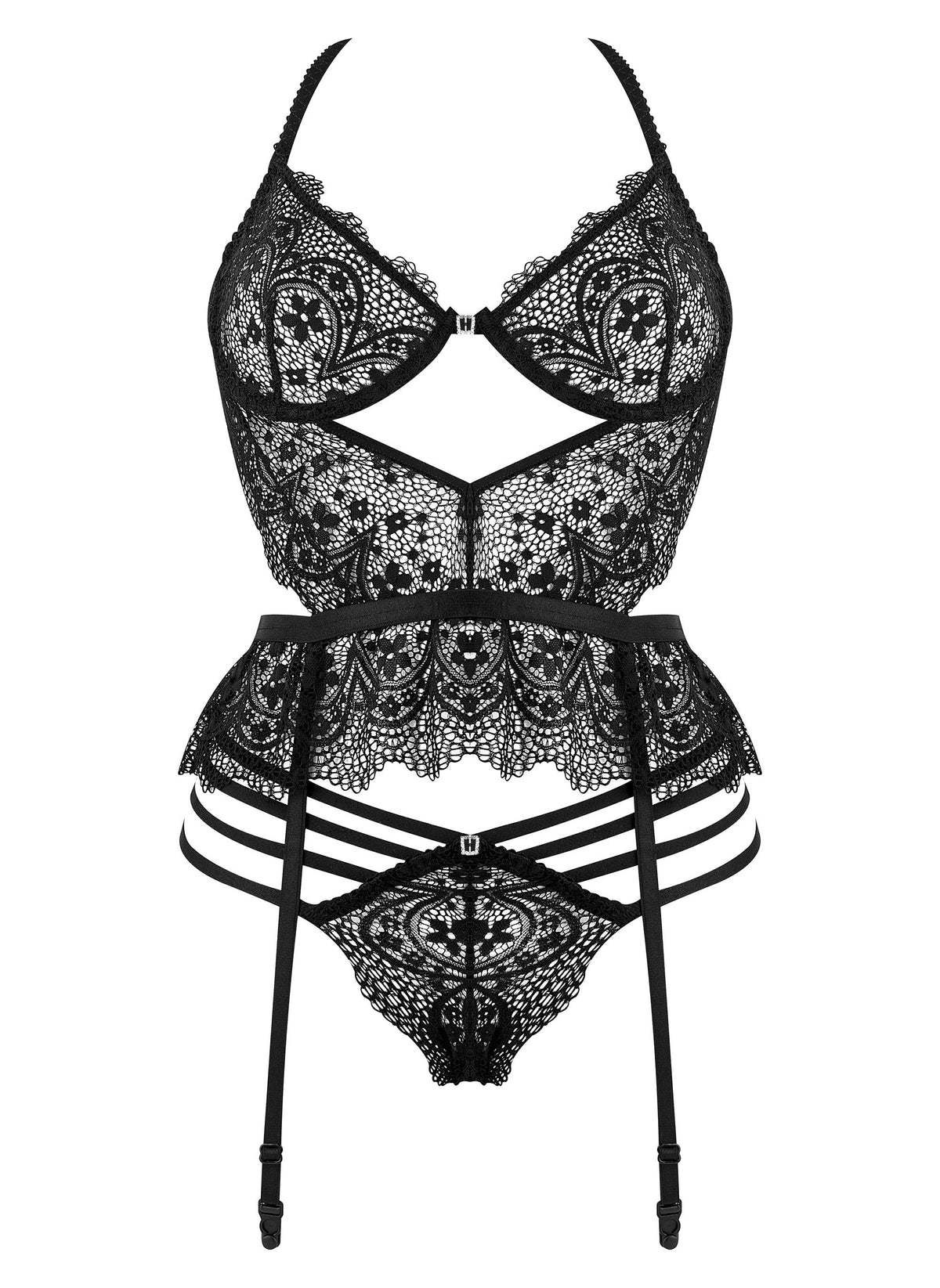Lace Temptation ensemble - noir - vue 7