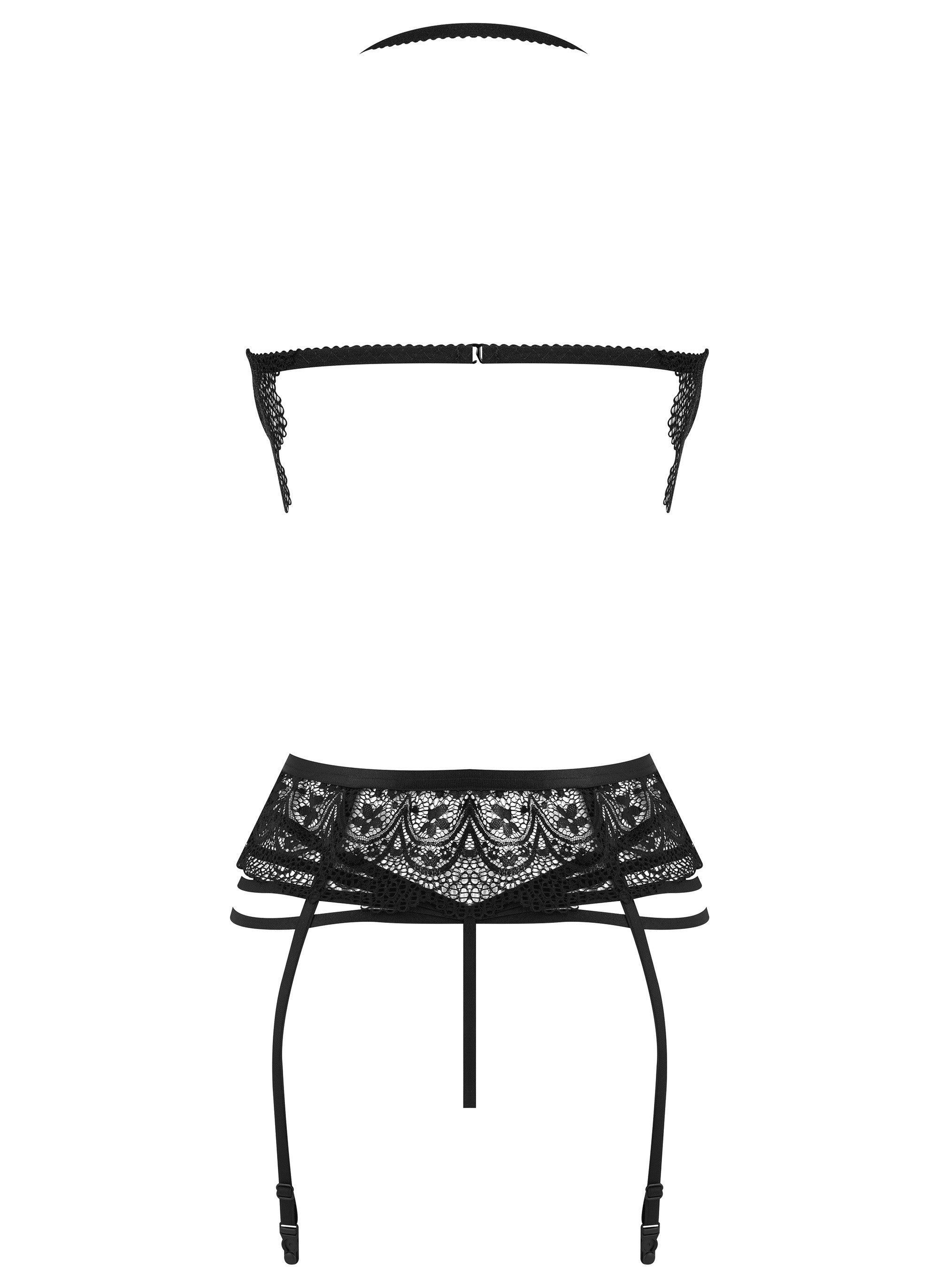 Lace Temptation ensemble - noir - vue 8