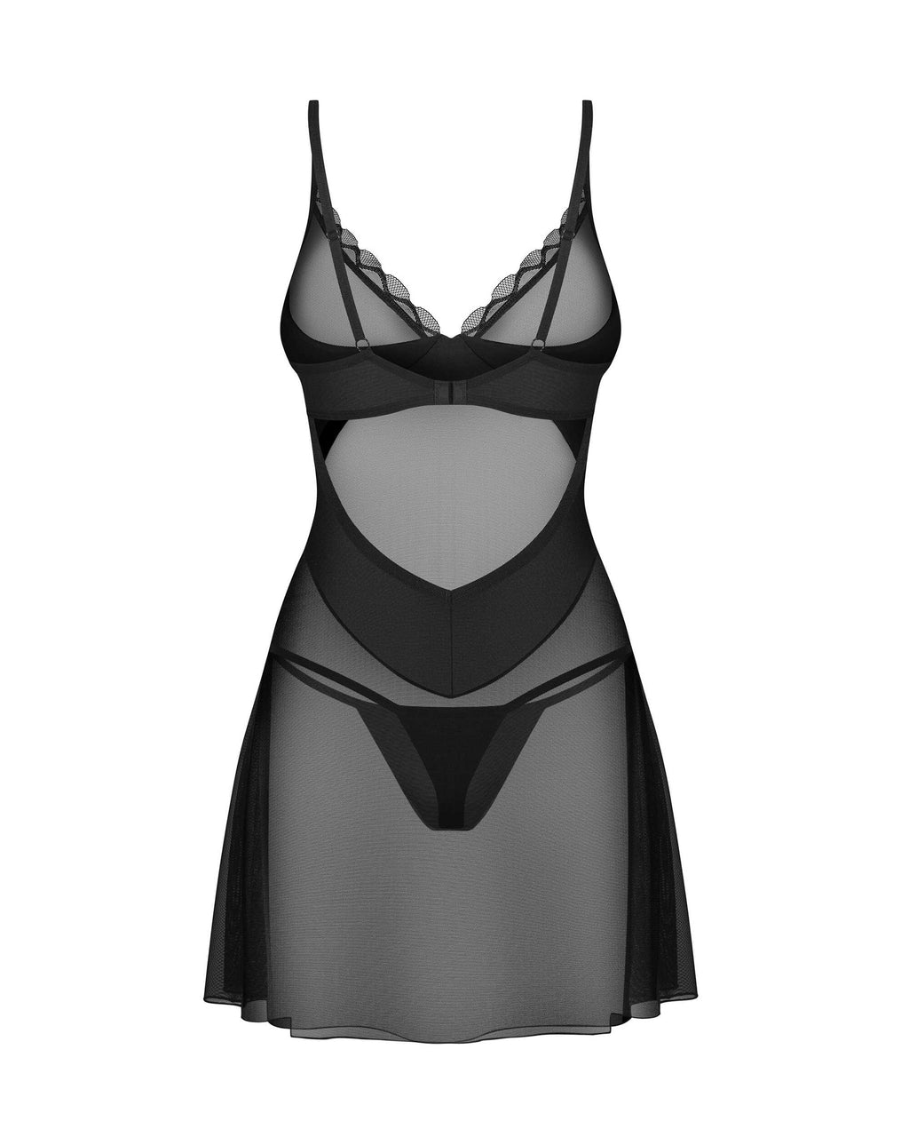 Stelisa nuisette et string - Noirs - vue 5