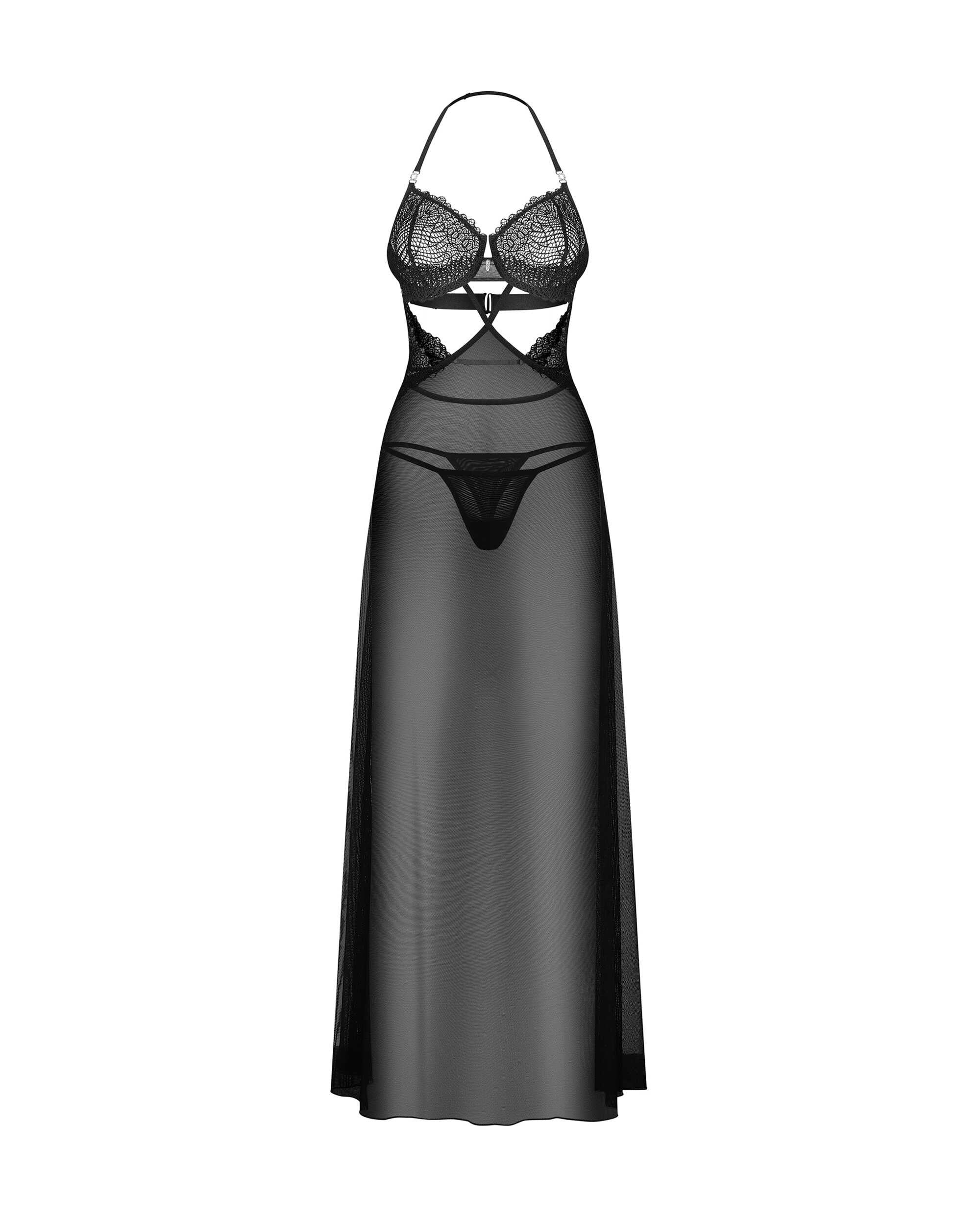 Iliosa nuisette et string - Noirs - vue 5